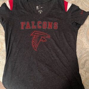 Atlanta Falcons NFL Black Graphic Polo T-Shirt Short Sleeve